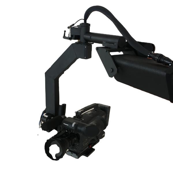 Broadcast Tv Filming Triangle Jimmy Camera Crane Jib , 10m 2 Axis Motorized Pan Tilt Head Heavy Duty Camera Crane