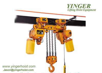 HHBB Single Beam Low Headroom Chain Hoist , 2 Ton Electric Chain Hoist with Electromagnetic Brake low headroom hoist