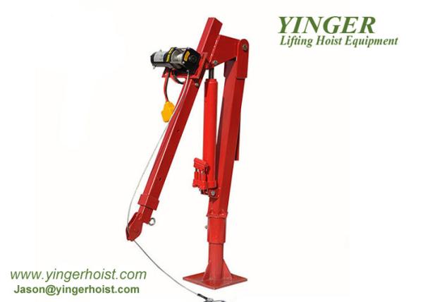 500kg Mini Lifting Pickup Truck Crane Hand Operation Rotation CE Certification hydralic pickup crane winch crane