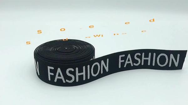 Custom Jacquard Logo Colorful Jacquard Nylon Polyester Elastic Woven Webbing Strap For backpack or underwear
