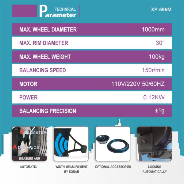 China Manufacturer Automotive Wheel Balancer 50 / 60HZ CE Approved