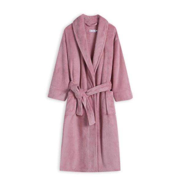 Coral Fleece Custom Womens Clothing , Customized Super Soft Ladies Winter Bathrobes