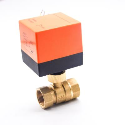 Durable AC220V Brass Water Valve , Automatic Electronic Motorized Ball Valve DN15 20 25 32 40