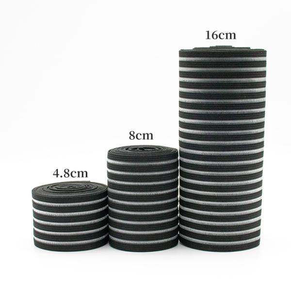 160mm black monofilament elastic band fish silk elastic webbing tape for clothing accessories