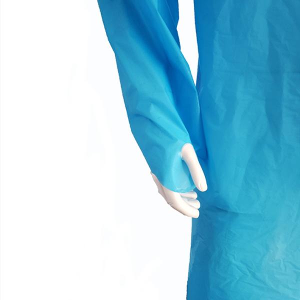 S&J Hospital Non-sterile doctor medical surgical gowns EN13795 waterproof disposable isolation surgical gown with thumb loop