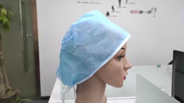 S&J Disposable Surgical Surgeon Cap Nonwoven Soft PP Material Fit Type Includes Adjustable Ties and Elastic Band for Secure Fit