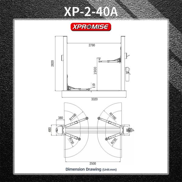Workshop 2 Post Auto Lift Super Quality 4000kg Hydraulic Auto Two Post Car Lift