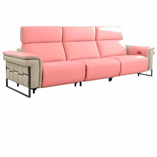 Italian Minimalist First Layer Cowhide Contact Surface Leather Sofa Unique Design Living Room Straight Combination Sofa