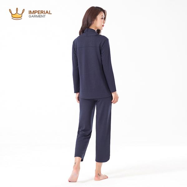 Women Plus Size French Terry sleepwear casual girls' sleepwear set pajamas Rayon Polyester Spandex