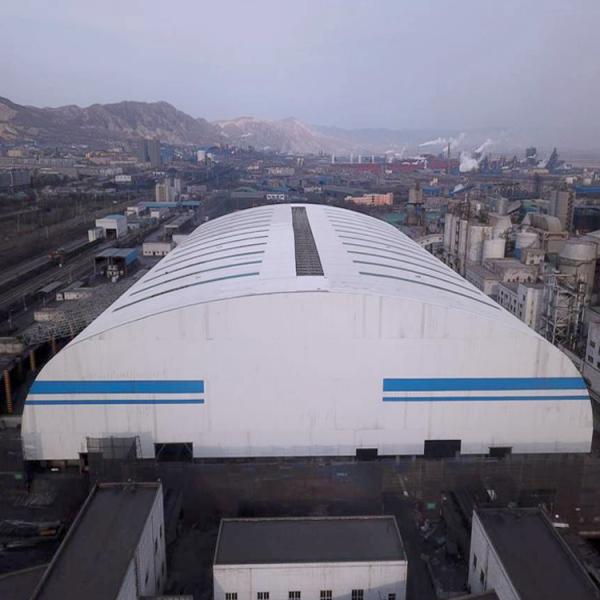 Prefab Steel Space Frame Price Arch Coal Storage Shed Building