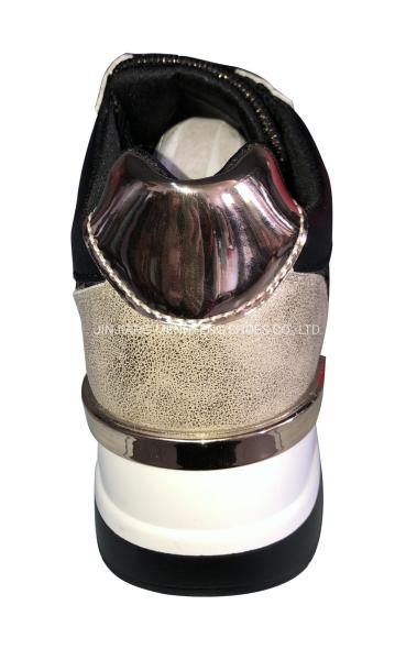 Hot Selling Women Sports Shoes , Fashion Suede Leather High Heel Lady Shoes