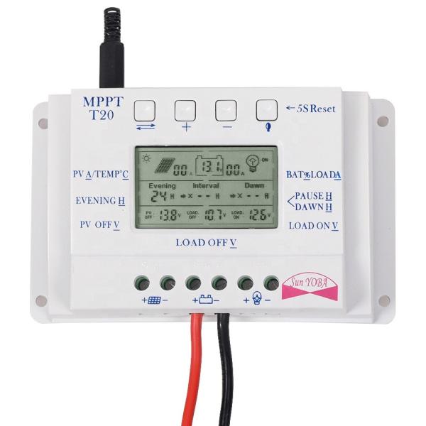 LCD Solar Charge Controller 12V 24V Solar Panel Batteries Charge Regulator MPPT Solar Controller