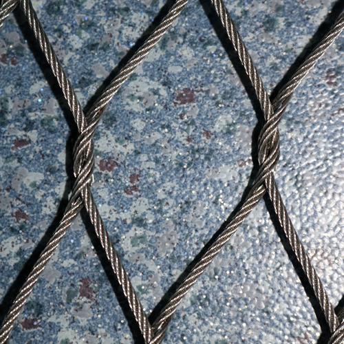 Aisi304 316l Wire Rope Stainless Steel Cable Mesh Knotted Woven Type