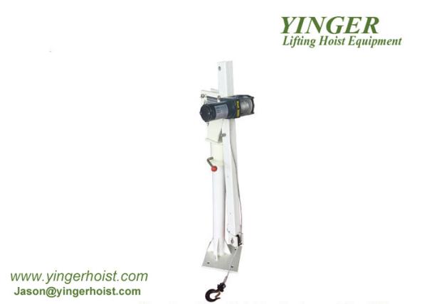 YINGER HOIST 500kg 800kg Electric Pickup Truck Crane 360° Manual Rotation With Brake pickup truck mounted crane
