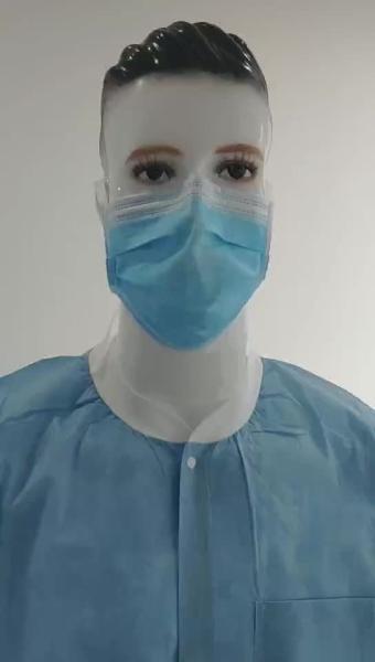 3-ply Protective Disposable Surgical Face Mask Medical Tie on Head Straps Daily Use Hospital Dental 3 Layers ASTM LEVEL TYPE IIR