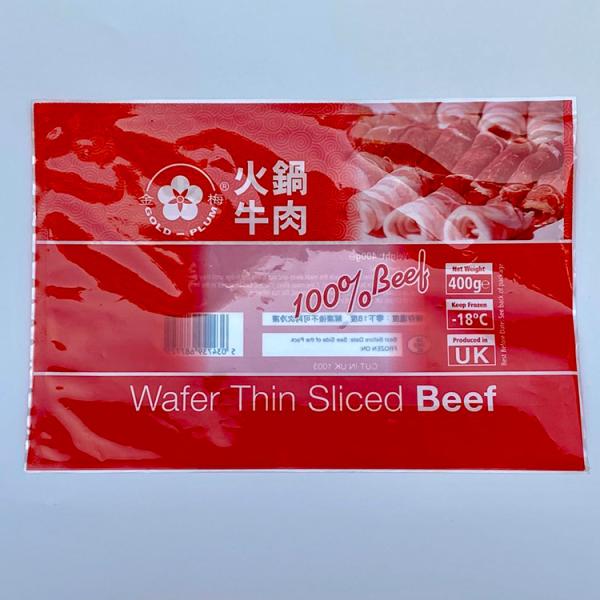 Custom Printed Food Grade 3 Three Sides Seal Frozen Food Bags Plastic Packaging Vacuum Bags