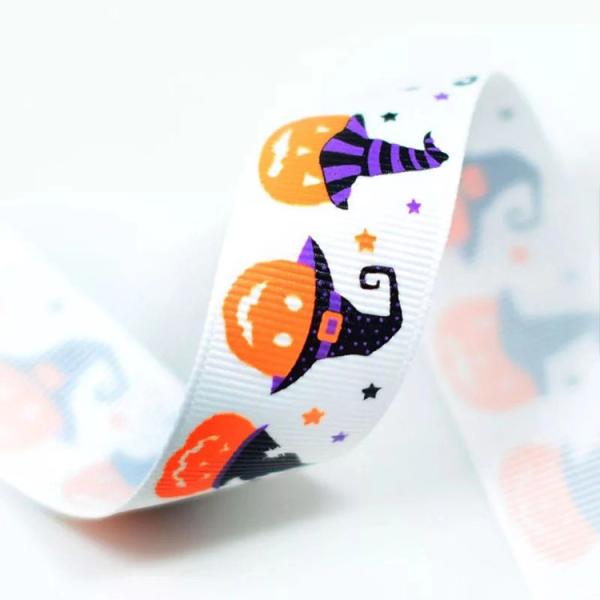 Diy Party Decoration Cartoon Pattern Halloween Holiday Grosgrain Printed Ribbon 25mm 1 Inch