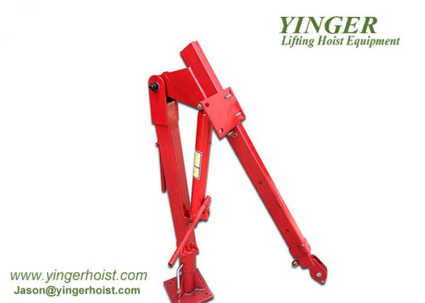 1.5m Span Portable Truck Crane , Pickup Truck Mounted Crane Overhang Crane Type hydralic crane 360 degree rotation