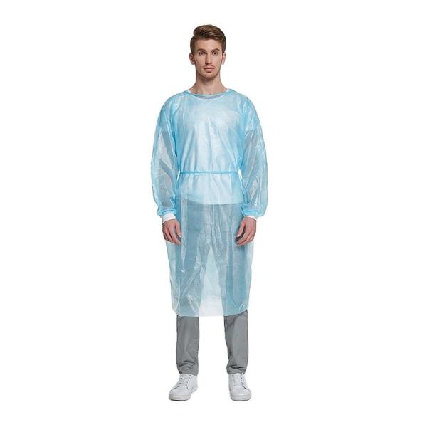 S&J Breathable and Flexible Disposable Non woven pp pe Medical Isolation Gown 510k 35g pp Latex-free Surgical Isolation Gowns
