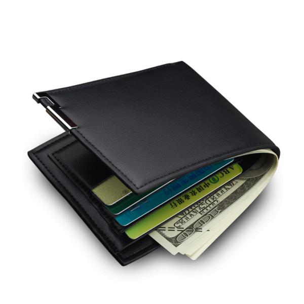 Wallet Men's Short Iron Edge Korean Youth Men's Horizontal Wallet Trend Card Holder