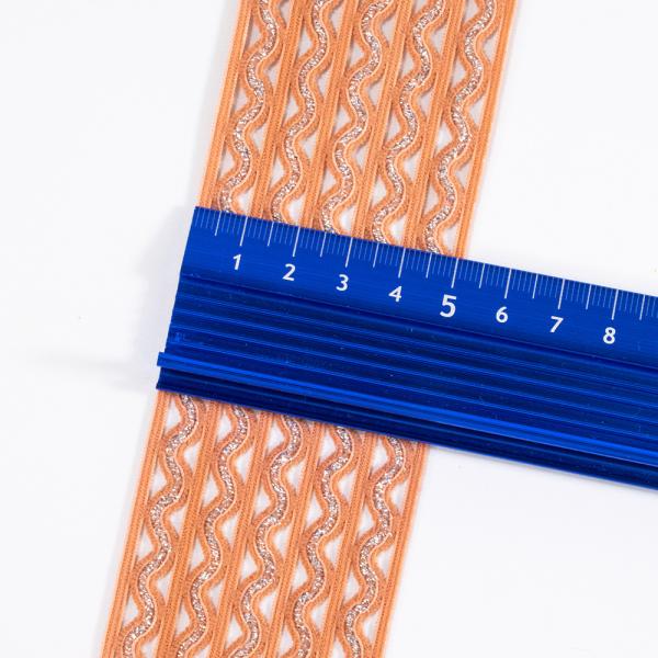 OEM nylon wavy pattern picot edge lace trim elastic scallop ribbon for clothing dress swimwear