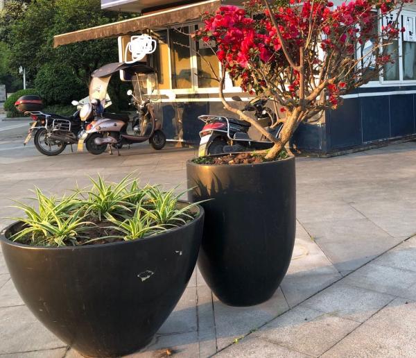heavy duty plastic trash bin/ large outdoor plastic flowerpot