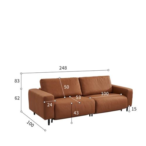 Nordic Minimalist Electric Multi-Function Semi-Recumbent Designer First-Class Three-Proof Luxury Sofa