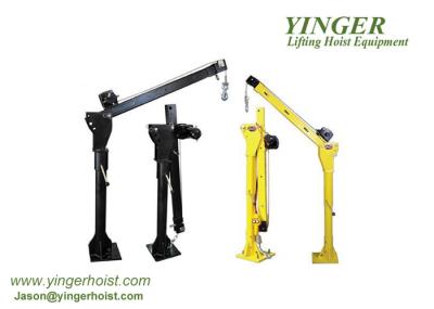 YINGER HOIST 3000lbs Electric Winch Pickup Truck Crane With 360º Swivel Operating Handle small crane for pickup truck