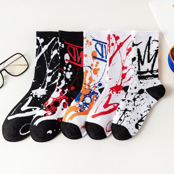 Manufacture Fashion Men's Basketball Sports Socks Hip-hop High Street Skateboard Socks