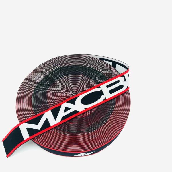 Hot Sale Woven Jacquard Elastic Webbing Band Custom Width Nylon Shoulder Strap Jacquard Strap webbing with Custom Logo