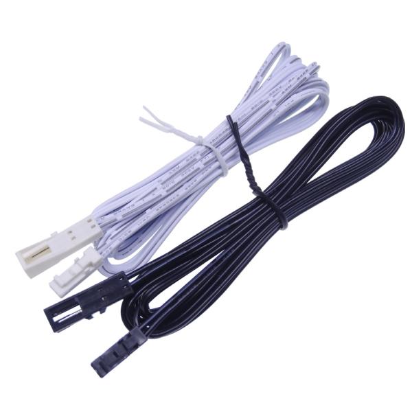 2000mm Long 22AWG White 1 Male To 1 Female Plug Extension Cable For Led Strip Light Dc12v Led Cabinet Light
