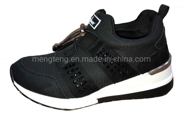 Casual Jogging Women Sports Shoes With Pu Upper Shinny