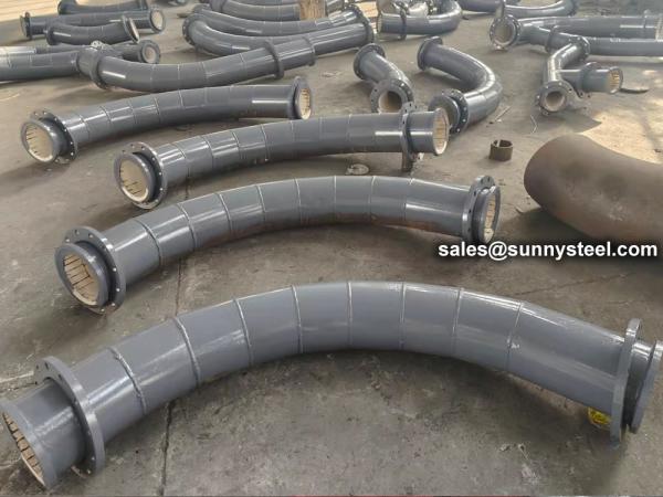 Alumina Ceramic Lining Bend Pipe For Pulverized Coal Powder Conveying