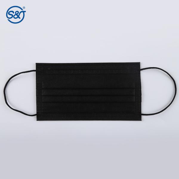 S&J 3 ply Black Earloop Disposable Dust Mouth Face Mask 3ply Nonwoven Face Mask