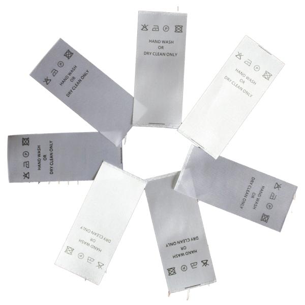 High Density Satin Woven Labels Custom Printed , Women Garment Private Label