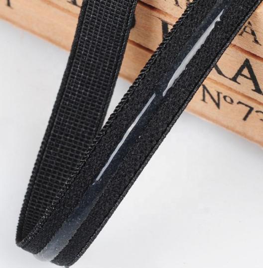 10/20/30mm transparent silicone non-slip elastic band black elastic rubber stretch band for sportswear swimwear Jersey