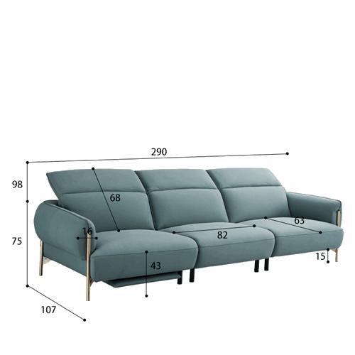 Modern Minimalist Leather Lift-Type Multifunctional Sofa Three Living Room Furniture Day-Bed Sofa Combination
