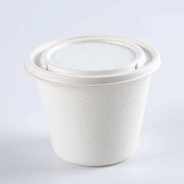 Brc Awarded 16oz Plastic Free Disposable Food Containers , Eco Friendly Biodegradable Soup Bowls