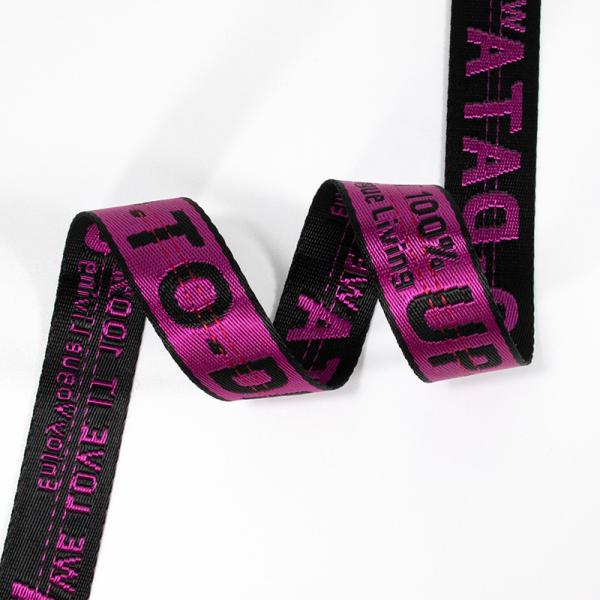 Custom jacquard band woven nylon webbing strap for Key Phones ID Name Tag Badge Holder Lanyard