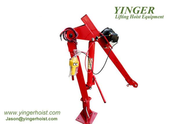 1.5m Span Portable Truck Crane , Pickup Truck Mounted Crane Overhang Crane Type hydralic crane 360 degree rotation