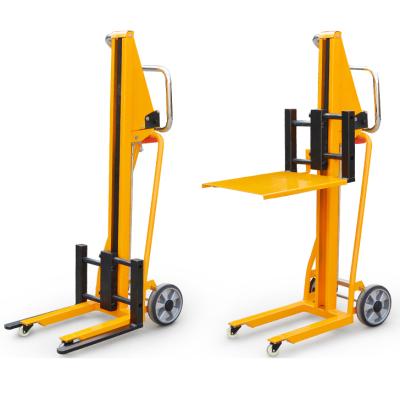 manual plate stacker hand winch forklift platform lift tables forklift