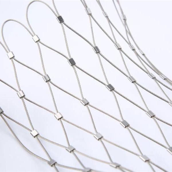 Woven Aisi 304 Stainless Steel Rope Mesh Protecting Rust Resistance