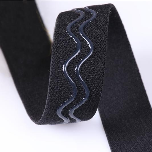 10/20/30mm transparent silicone non-slip elastic band black elastic rubber stretch band for sportswear swimwear Jersey
