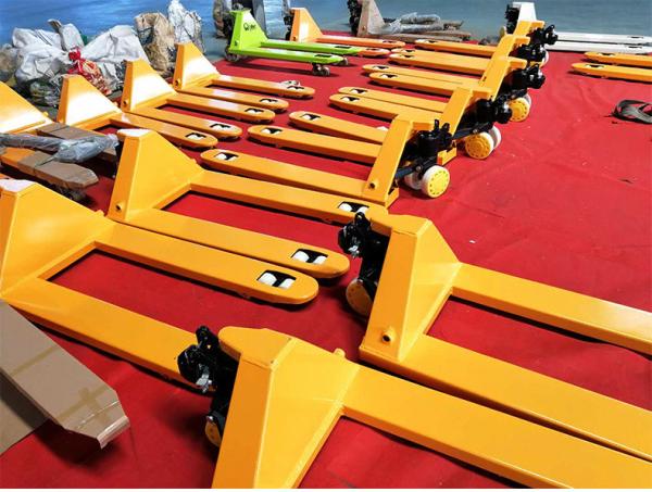 High Lift Manual Pallet Truck 5000kg Rated Loading Capacity For Materials Handling Pallet Truck