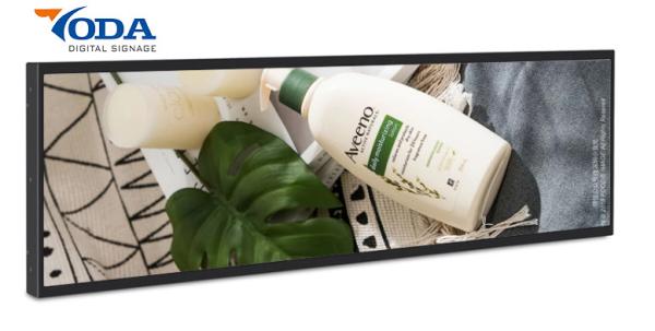 50W 19in LCD Shelf Screen 1920x360 Stretch Bar LCD Display