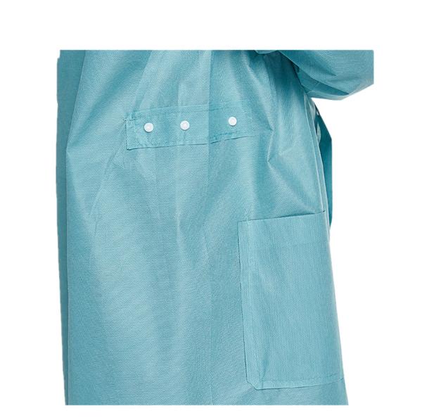cheap Non-sterile SMS disposable lab coat Medical non woven Lab Coat Isolation gown GB18401-2010 Class B