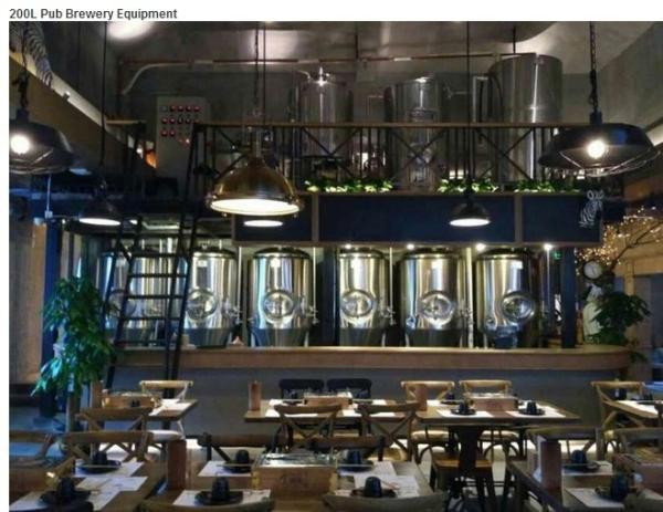 304 Stainless Steel Brewing Equipment Hotel 2000L Beer Brewing Equipment