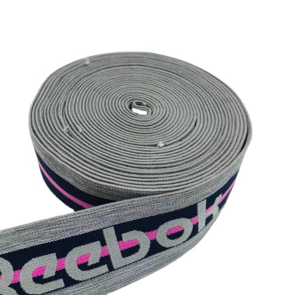 Custom Knitted Fashion Nylon Woven Breathable Polyester Soft Jacquard Printed Elastic Ribbon For Garment Underwear Or Bags