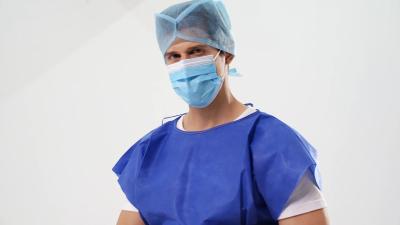 S&J Disposable Patient Gown Eco Friendly Non Woven Medical Gown Sterile Reinforced