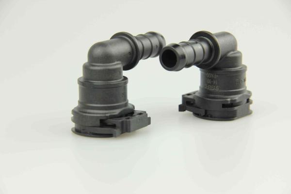 female quick connector right angle type for auto fuel line water hose vacuum pipe